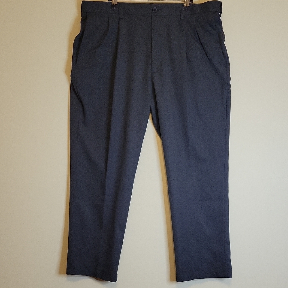 Black Dress Pants with Tailored Look and Subtle Pattern
